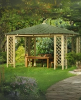 Gazebo in legno con traliccio Rimini