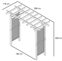 Pergola Henley Arch XL Classic h229x119x268cm