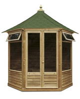 Summerhouse vittoriana media 2 finestre fi 235 3/4 vetri con tegole nere